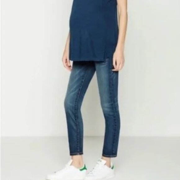 Hatch x Current/Elliot The Maternity Stiletto Side Panel Jeans Townie Wash 28 - Picture 2 of 11